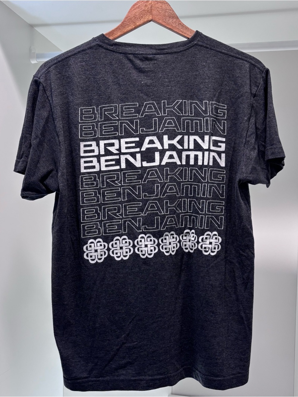 Breaking Benjamin Charcoal Gray Short Sleeve Tee T-Shirt by Tultex Cotton Blend - Picture 2 of 5